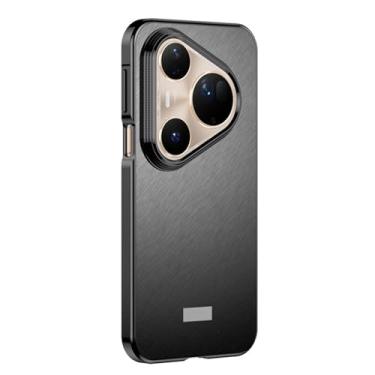 Imagem de HAOMRIYL Capa ultrafina para Huawei Pura 80 Ultra/80 Pro+/80 pro/80, capa à prova de choque de liga de alumínio com capa de metal de proteção para câmera, preta, 80 Pro+