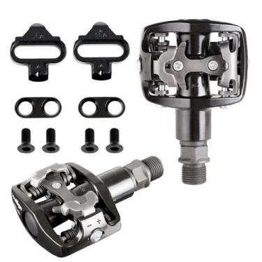 Imagem de Par Pedal Clip Mtb Wellgo WPD 823 Preto C/ Tacos 368gr M520