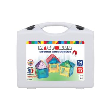 Imagem de Blocos magnéticos magforma 14 peças brinquedo educativo