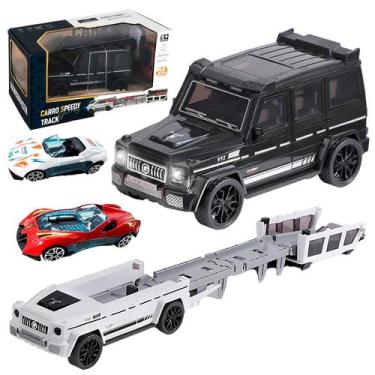 Imagem de Brinquedo Carro Fricção Pista 2 Em 1 Com Luz E Som 2 Carrinhos E Lança