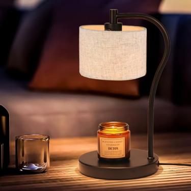 Imagem de Ruiever Luminária De Aquecimento Velas, 2 Lâmpadas, Abajur Linho Com Ajuste Intensidade (Casa Fazenda)