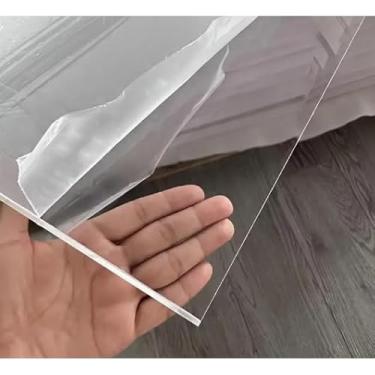 Imagem de Chapa de Poliestireno Cristal, 50 x 50 cm, 3mm de Espessura, Transparente, Similar ao Acrílico