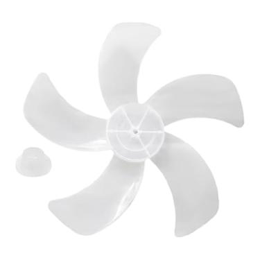 Imagem de Kuntesetty Ventilador de Pé de Substituição de Folhas de Ventilador, Encaixe Universal Doméstico de Alto Desempenho, Fácil de Instalar, 5 Folhas, Acessórios, Branco, Tamanho real