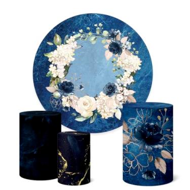 Imagem de Trio Capas Cilindro + Painel Redondo 1,50m Flores (Flores K1FLS045)