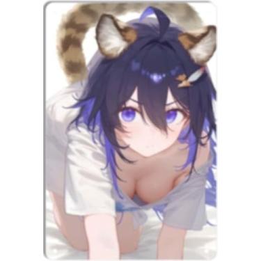 Imagem de DKLOWK Pôster de metal fofo anime menina sexy biquíni mangá placa de decoração de parede para casa bar clube quarto banheiro homem caverna otaku 20 x 30 cm