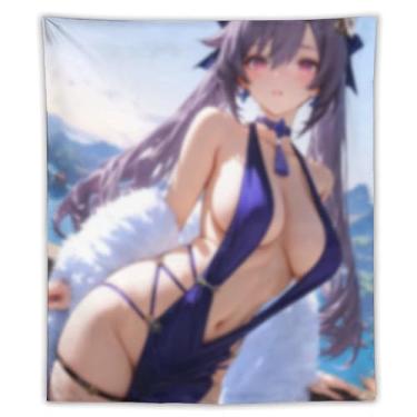 Imagem de LIEGBMEU Sexy Bikini Hot Anime Girl Tapeçaria 127.0 cmx152.4 cm Interior Exterior Wall Quilt Art Decoração de Tapeçaria Caprichosa, AF436