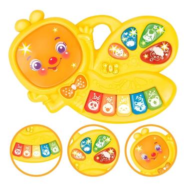 Imagem de Teclado Tecladinho Musical Abelha Interativo Educativo Refor