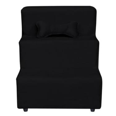 Imagem de Escadinha para Pet 3 Degraus Gato e Cachorro,rampa para pet subir na cama(Preto)