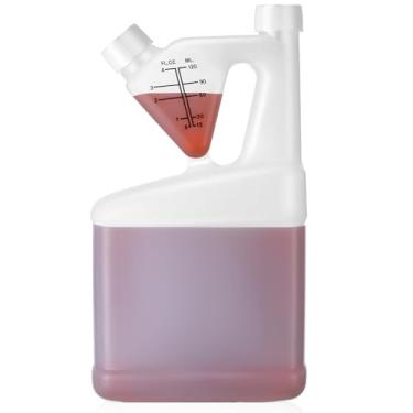 Imagem de Yiyiring 1 recipiente de medição de ponta de 947 ml, recipientes medidores de ponta e despeje, copos de medição química com tampas, garrafa de plástico, capacidade de até 113 g (946 ml)