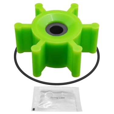 Imagem de Impulsor de poliuretano 6303-0007-P com anel de vedação e lubrificante compatível com bombas de lastro de wakeboard e barcos de esqui Jabsco, acionamento tipo 4, 6 lâminas, 5 cm de diâmetro, 7/20.3 cm