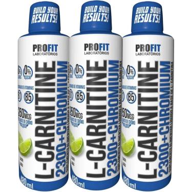 Imagem de 3X L CARNITINE 480ML TERMOGẼNICO LÍQUIDO SABORES PROFIT-Unissex