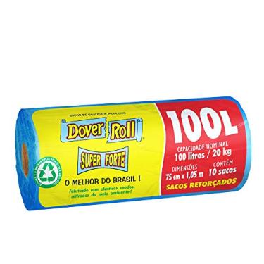 Imagem de Dover-Roll Super Forte 100L Azul, Rolo com 10 Sacos para Lixo