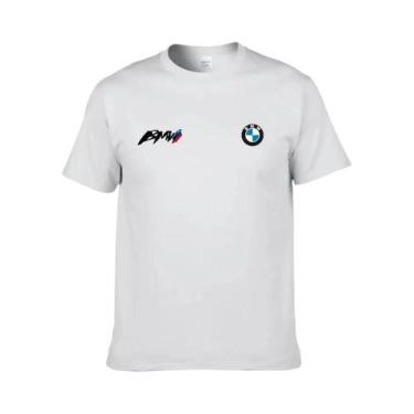 Imagem de Camiseta Unissex De Algodão BMW Verão Clássico Logotipo Estampado Moda