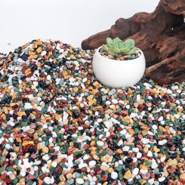 Imagem de Cascalho de aquário de 3 kg para plantas, cascalho de aquário de 1/10.2 cm para cactos suculentos e bonsai, pedras decorativas de rio para jardinagem, vasos de flores, paisagismo, terrário