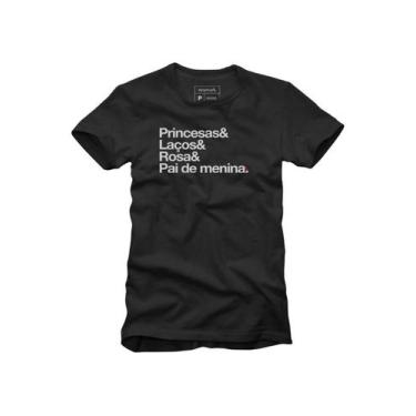 Imagem de Camiseta Pai De Princesa Dia A Dia Conforto Reserva, G, Preto