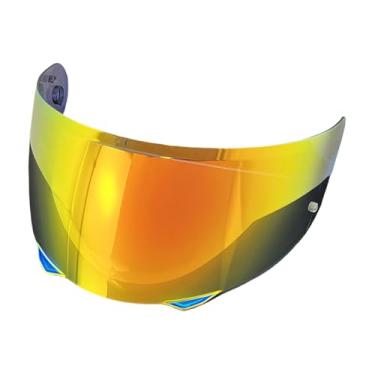 Imagem de BSTOP Viseira de capacete HJ-33 para HJC i90 Shield Substituição Uv Protected Faceshield Acessórios para capacete (Revo Deep Red-day useonly)