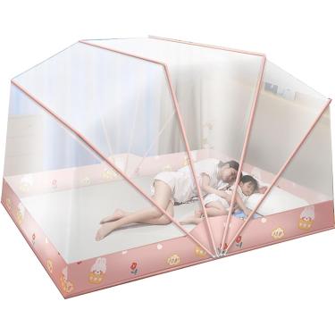 Imagem de Cama De Rede Mosquiteira Dobrável Portátil Para Acampamento Barraca De Mosquito Portátil Para Viagem Em Casa Ti Dobrável Para Crianças Adulto, A, 100 * 190CM