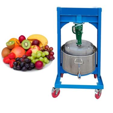Imagem de HYZHANHONG Prensa de frutas 13L, macaco hidráulico, prensa de grãos de destilador comercial, barril externo de aço inoxidável 304 para prensagem de frutas, maçãs, vinho, suco de maçã