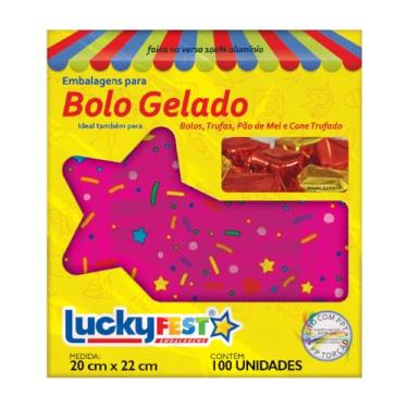 Imagem de 200 Uni Embalagem Para Bolo Gelado Trufas Pão de Mel Cones LuckyFest (Pink) (Confest Pink)
