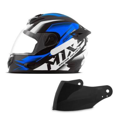 Imagem de Capacete Moto Fechado Integral Mixs Mx2 Storm Brilhante + Viseira Fumê