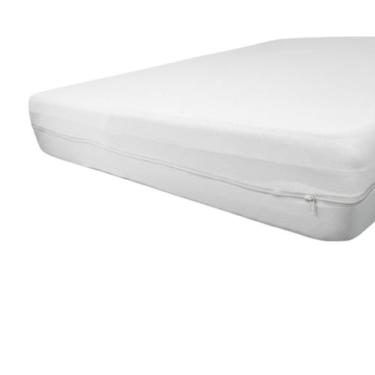 Imagem de Capa de Colchão Casal com Zíper Resistente 100% Algodão - Atual, Branc