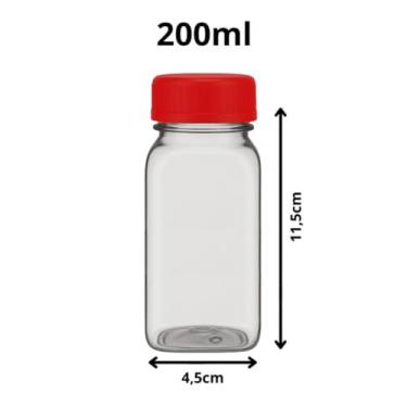 Imagem de 10 Garrafinhas PET 200ml / 300ml com Tampa Garafa p/Sucos e Caldo de Cana Direto da Fábrica (VERMELHO, 200ML)