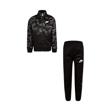 Imagem de Nike Boy`s Therma Dri Fit Jacket & Pants 2 Piece Set (Black(76H109-023)/Camo, 4)