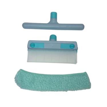 Imagem de Rodo Mop Limpa Vidros Kit Limpador Janelas Portas Profissional Com Acessorios Sacada Articulado Micro Fibra