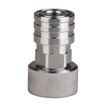 Imagem de Baoblaze Conector de mangueira para lavadora de alta pressão, adaptador de encaixe, conector rápido, 3/4" fêmea para conexão rápida de 1/4"