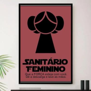 Imagem de Genérico, Quadro Banheiro Sanitario Feminino Decorativo A4 23x33cm