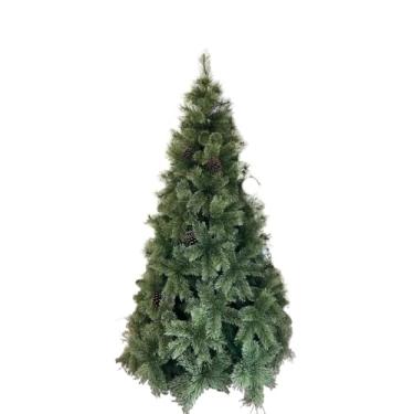 Imagem de Árvore de Natal Completa Pinheiro 2,10 Metros 566 Galhos Verde e Nevada com Branco Modelo Luxo Decoração de Natal(1,80m verde neve (A0318N))