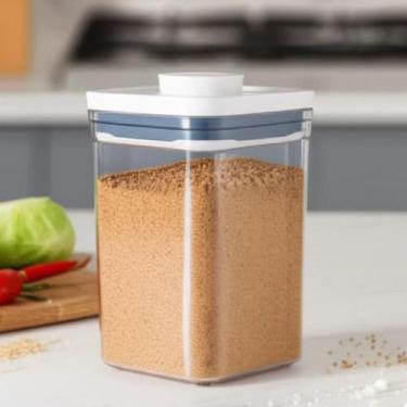 Imagem de Pote Hermético Oxo Good Grips Pop 2.0 Quadrado 1 Litro Vedação Total, 