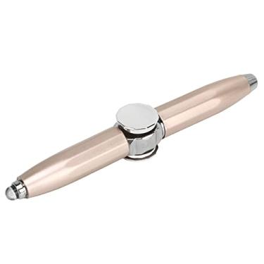 Imagem de FingertiP Luminous Gyro Ballpond Pen Fingerspinning Pen Com Luz LED para Liberar o Estresse 4.1x0.6in (Ouro)