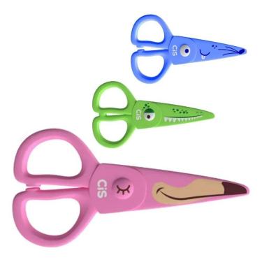 Imagem de Tesoura Escolar Infantil Lamina Plastica Super Segura Cis