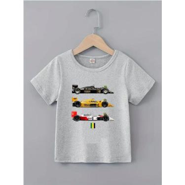 Imagem de Camiseta Infantil CARROS FORMULA 1 Algodão T Shirt Estampada Menino - 