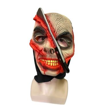 Imagem de Fantasia Máscara de cabeça com machado personagem macabro - Genérica