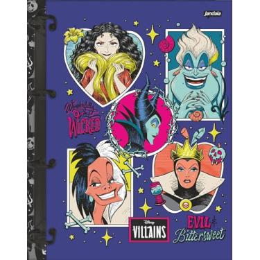 Imagem de Jandaia - Caderno Argolado Cartonado College Vilãs Disney 80 folhas