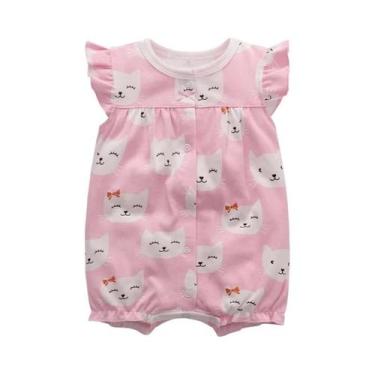 Imagem de Macacão de Bebê de Algodão para Verão - Manga Curta - Recém-Nascido, P