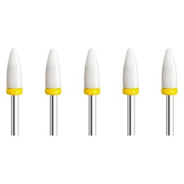 Imagem de 5 peças de cerâmica para arte de unhas, cortador rotativo, aparelho de limpeza para manicure, acessórios de máquina de trituração de unhas, ferramenta de gel de unha