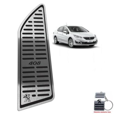 Imagem de Descanso De Pé Em Aço Inox Peugeot 408 2011/2019 Preto