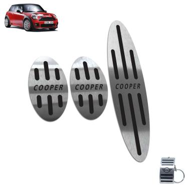 Imagem de Pedaleira Manual Em Aço Inox Mini Cooper Preto