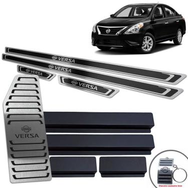 Imagem de Soleiras +Vinil + Descanso Nissan Versa 2015/2020 Preto