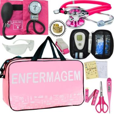 Imagem de Kit Enfermagem + Aparelho Medidor Glicose Completo Premium - Love Saud