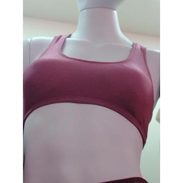 Imagem de Top de malhar - Glow moda fit , Vinho, P