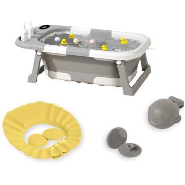 Imagem de Banheira Dobrável Compacta Com Termômetro Cinza Yuupi