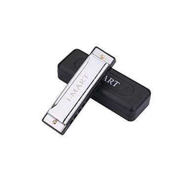 Imagem de I-MART Chave diatônica de 10 furos da gaita azul C (prata)