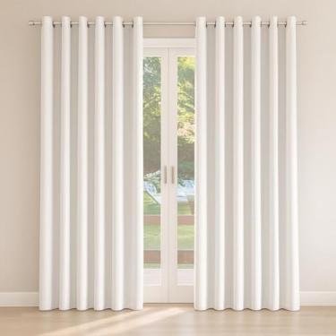 Imagem de Cortina Blackout Tecido - 4,00 x 2,70 Branco Gelo Decoração para sala e quarto