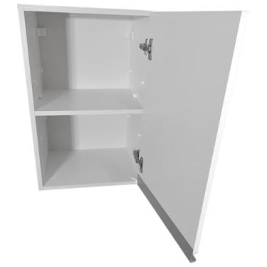 Imagem de Armário Suspenso Multiuso 40cm Branco - Aéreo para Cozinha e Lavanderia em MDF Entregue Montado (Porta Direita)