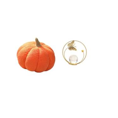 Imagem de Fenteer Almofadas de Abóbora de Halloween, Escultura de Bola de Cristal, Almofada de Pelúcia, Decoração, Estatueta de Metal, Almofada Decorativa de Sofá, Mesa