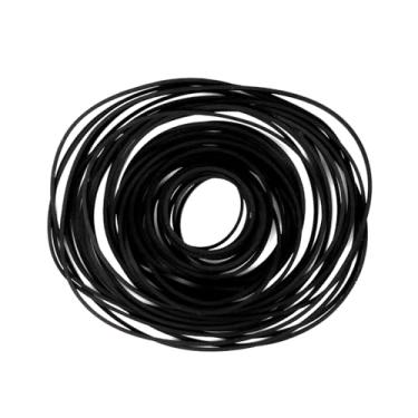 Imagem de 50 Correias Borracha Gravador, Correias Borracha Pretas Cassete com 1mm Espessura Fita Durável para Reparação e Manutenção Gravadores Cassetes para Unidades Repetição DVD CD LD VCR